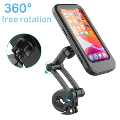 360° Rotation Waterproof Motorcycles Bike Phone Holder 